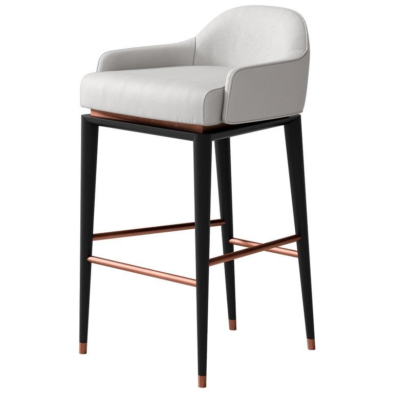 Copper & Ivory Bar Stool