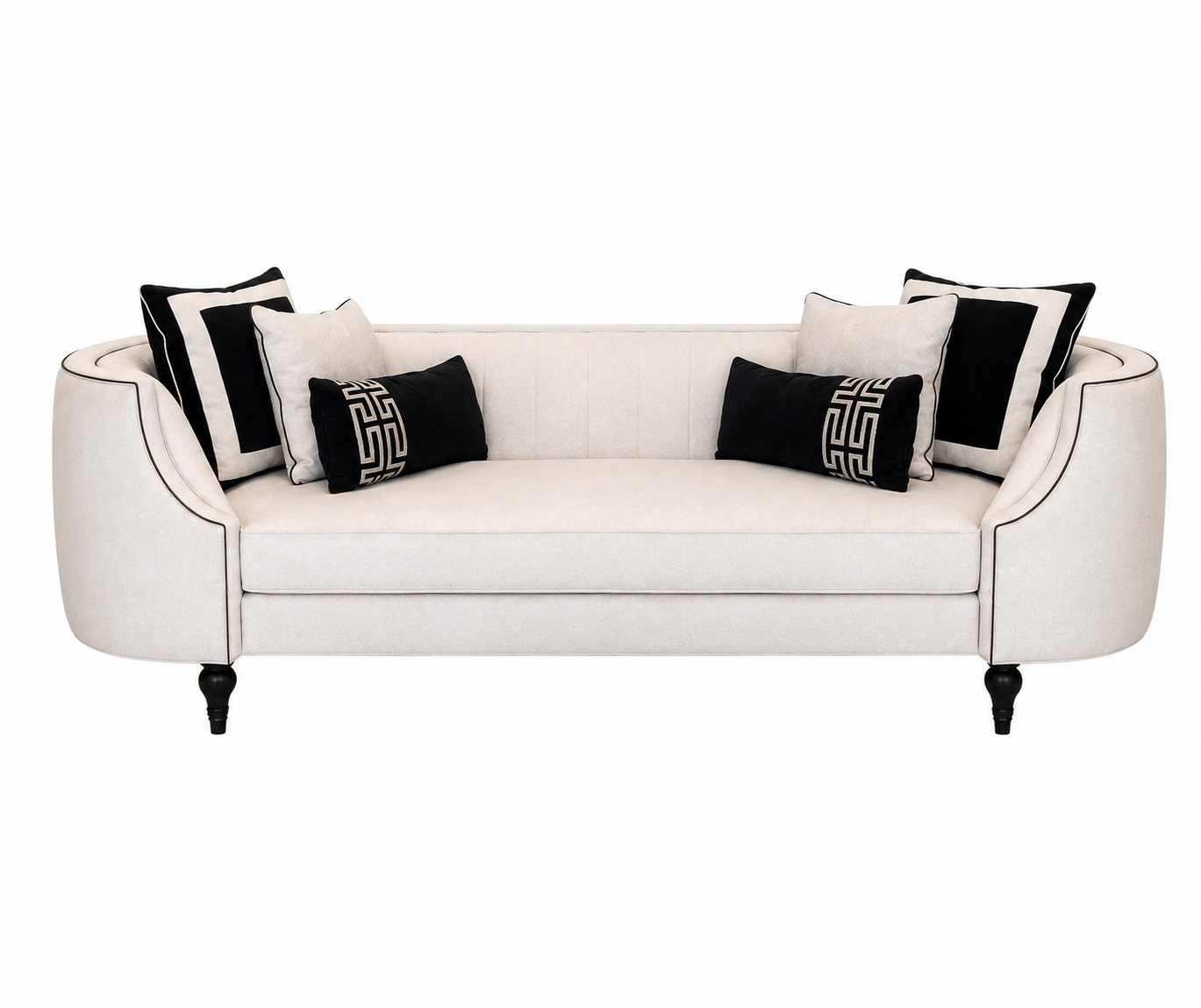 Curved Cream Sofa