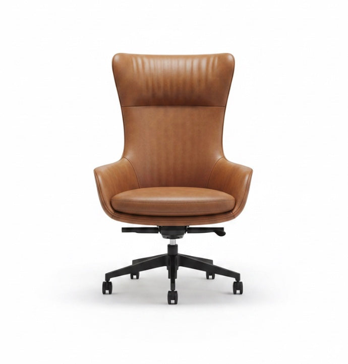 Cognac Leather Executive Chair