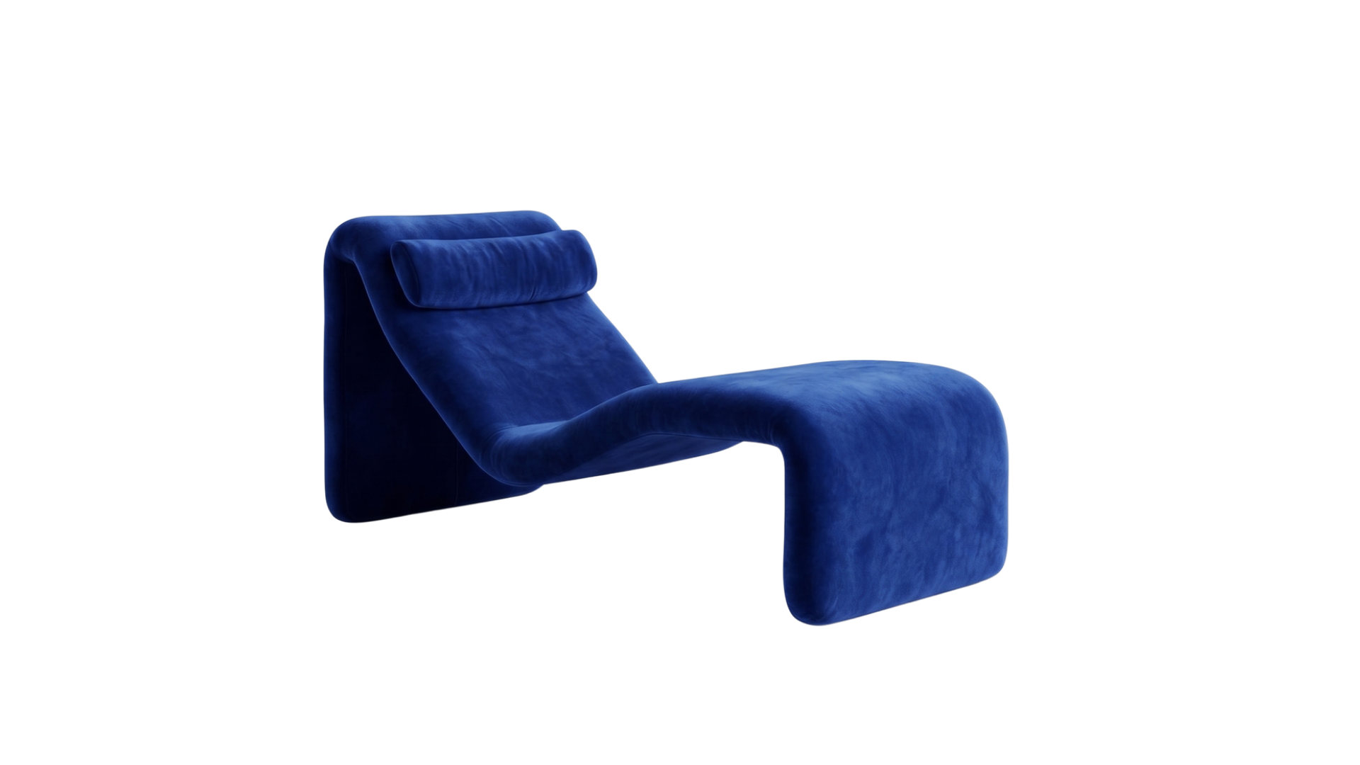 Royal Blue Velvet Chaise Lounge