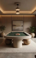 Sculptural Travertine Pool Table