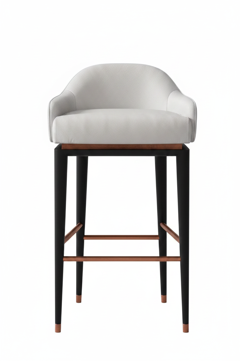 Copper & Ivory Bar Stool