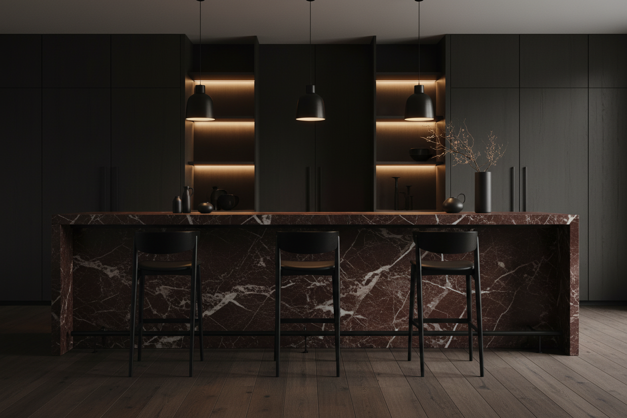 Noir Bar Stool — Matte Black