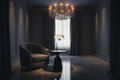 Black Cone Pedestal Side Table