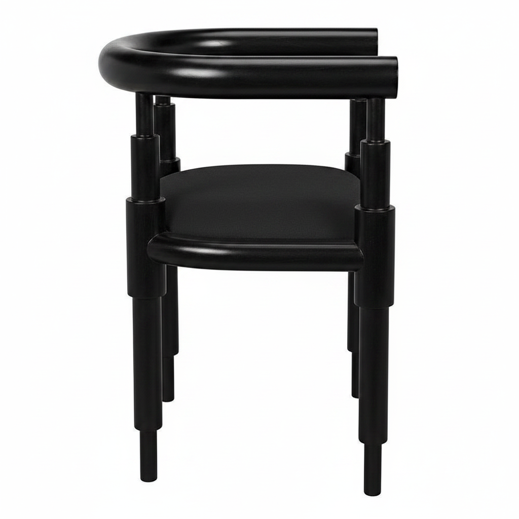 Tubular U-Back Accent Chair