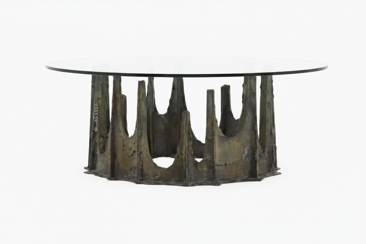 Brutalist Glass Coffee Table