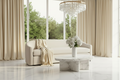 Curved Cream Sofa