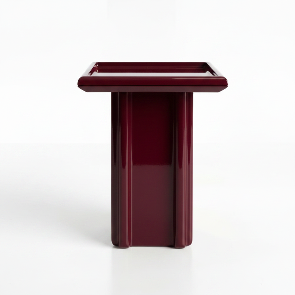 Fluted Pedestal Side Table