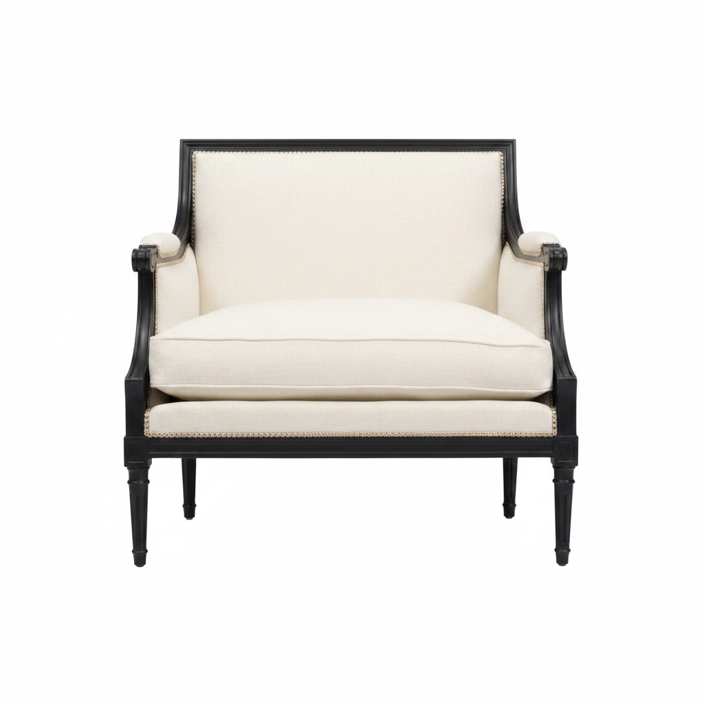 Louis XVI Ebonized Armchair