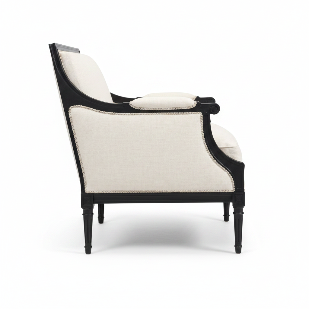 Louis XVI Ebonized Armchair