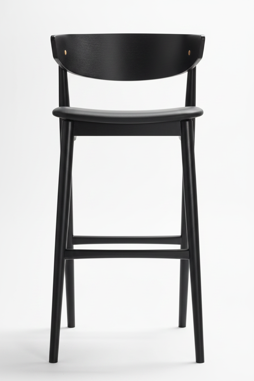 Noir Bar Stool — Matte Black