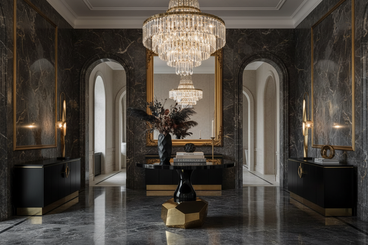 The Obsidian Foyer Table