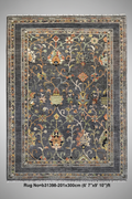 Dark Floral Vase Rug 201x300cm