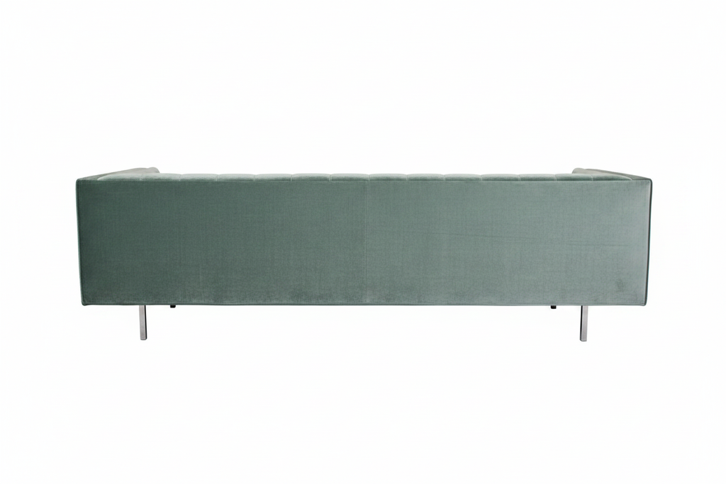 Velour Button-Tufted Velvet Sofa — Back View