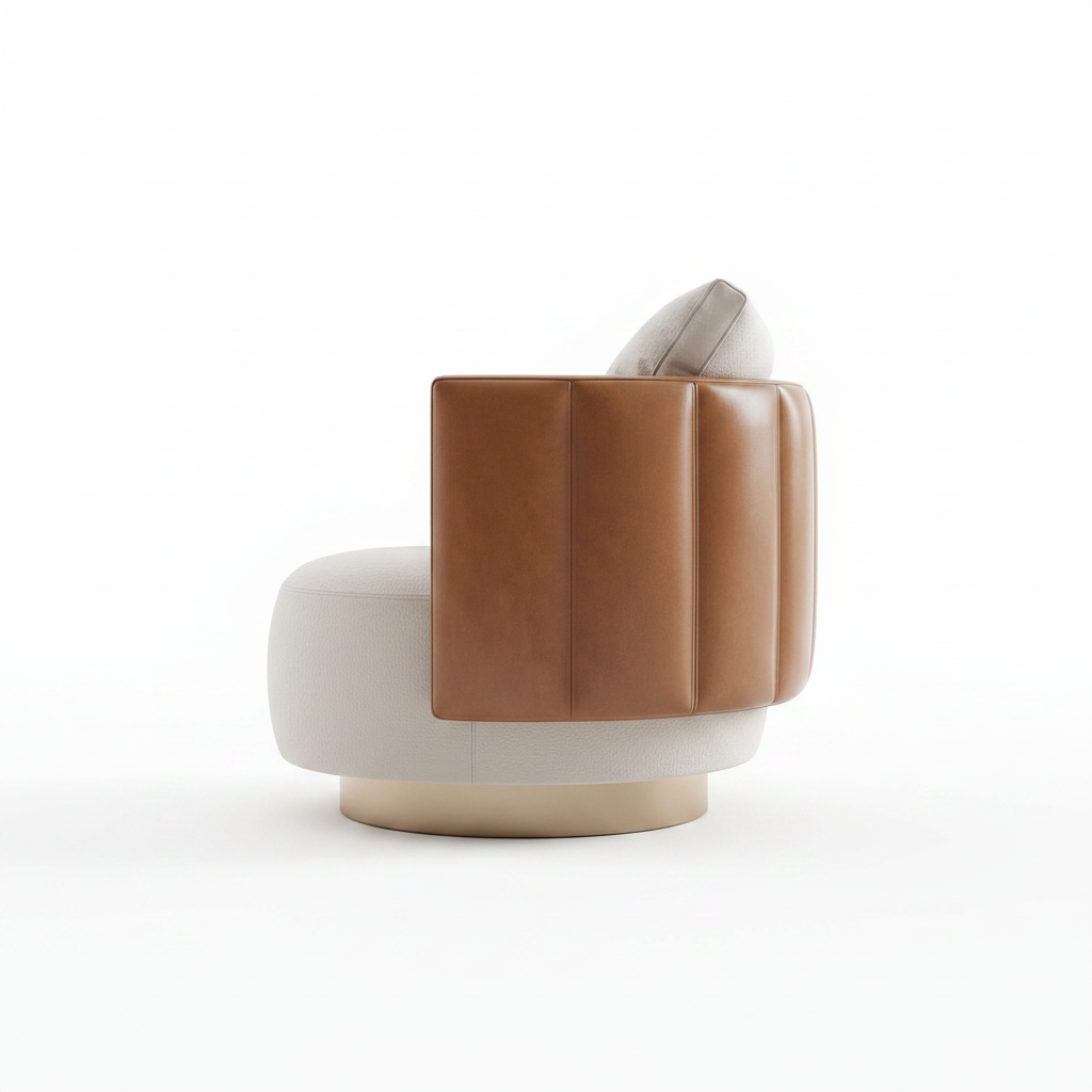 Visitor Chair side elevation on white background