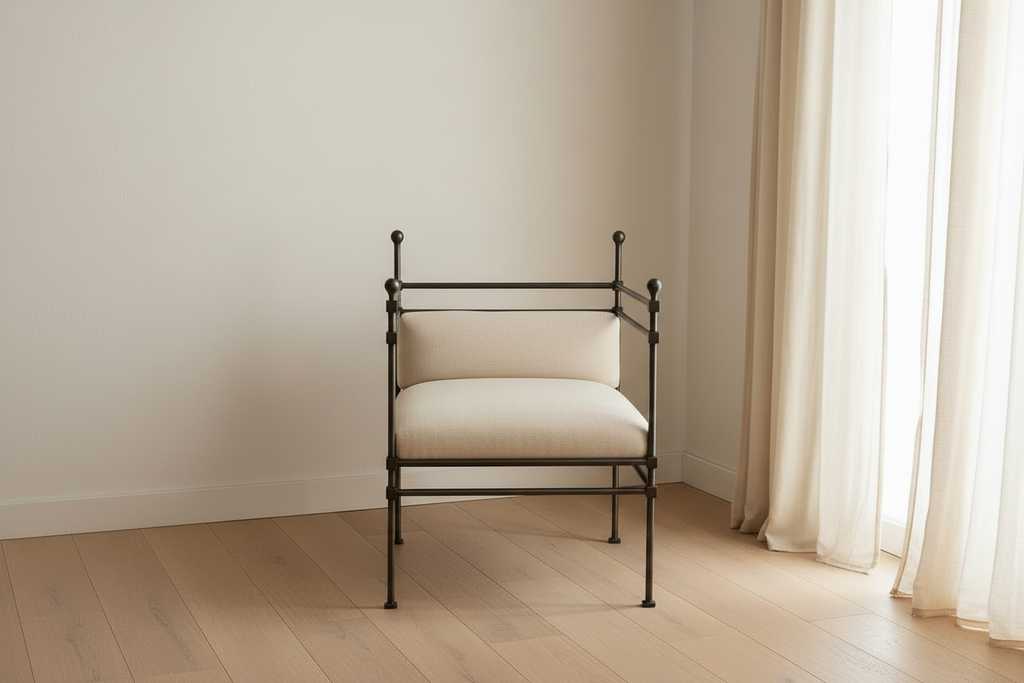 Bronze Iron Cube Armchair