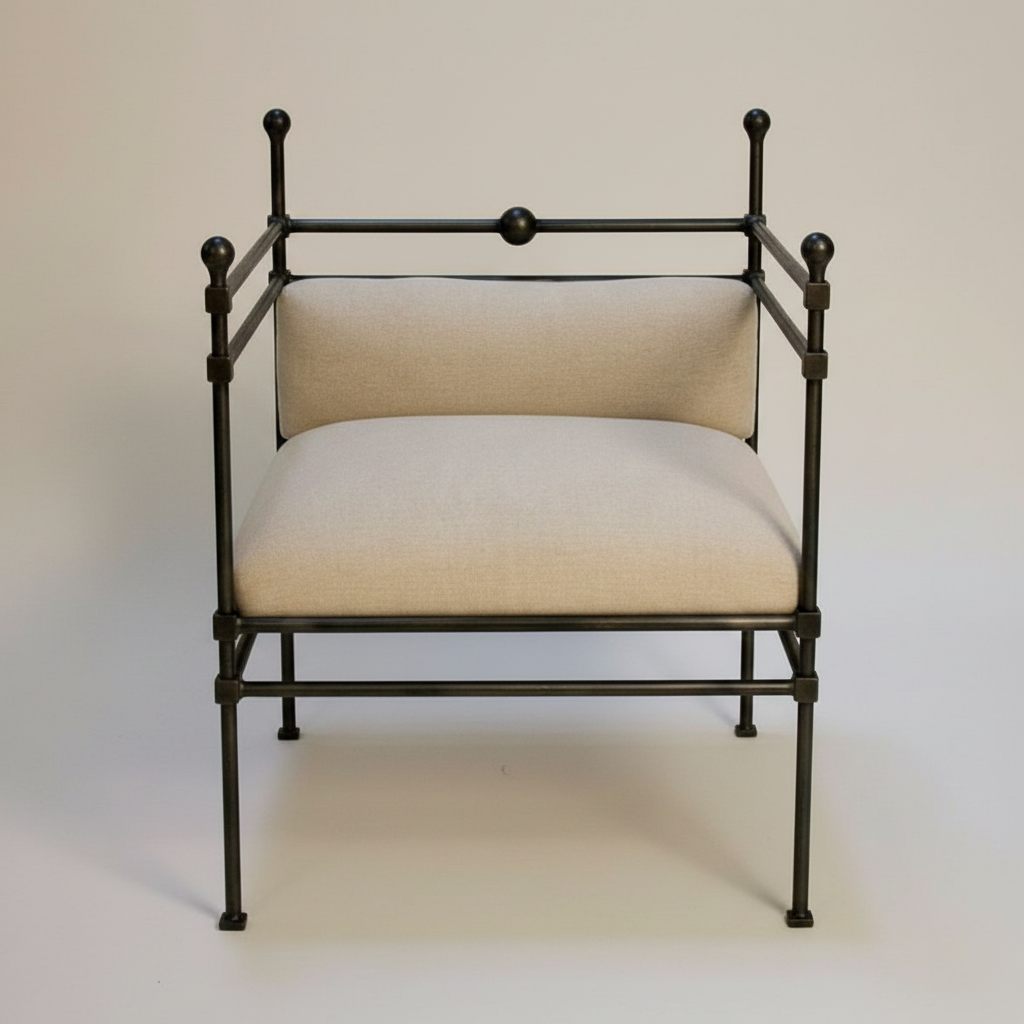Bronze Iron Cube Armchair