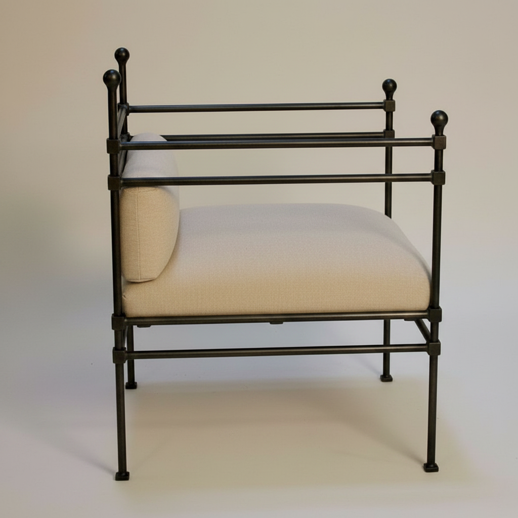 Bronze Iron Cube Armchair