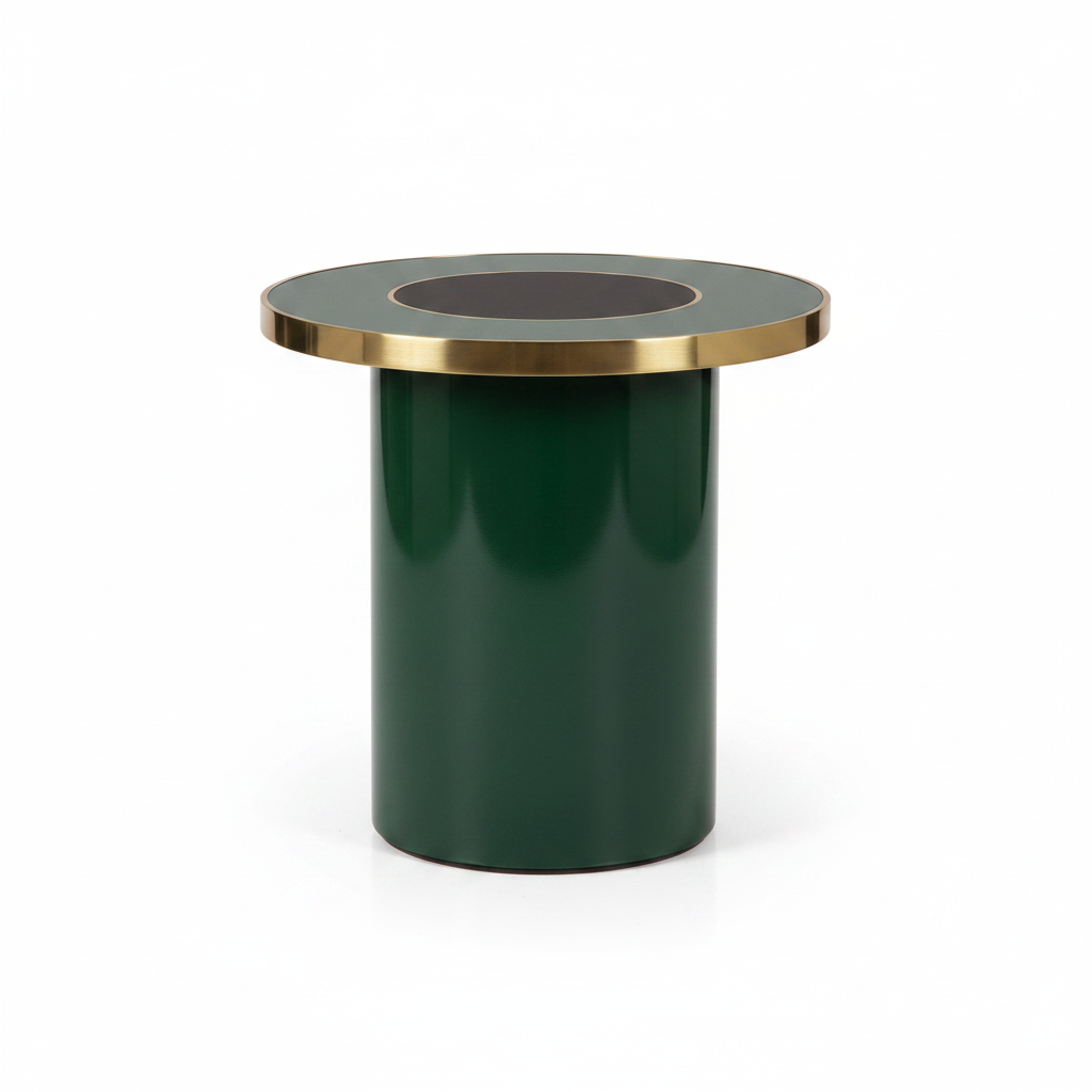 Lacquer Cylinder Side Table