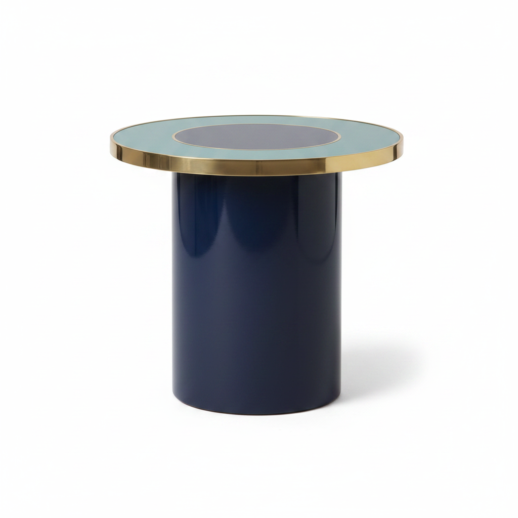 Lacquer Cylinder Side Table