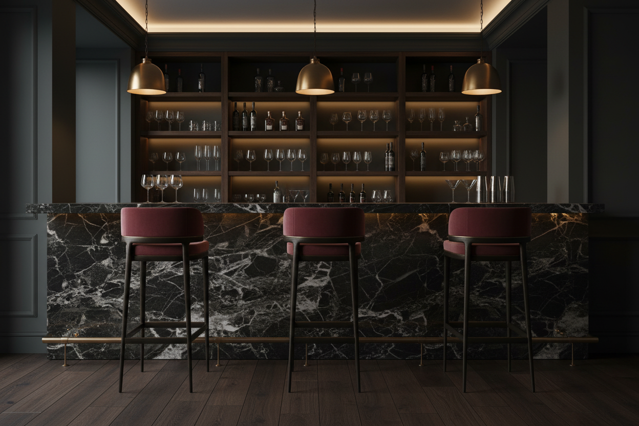 Velour Bar Stool