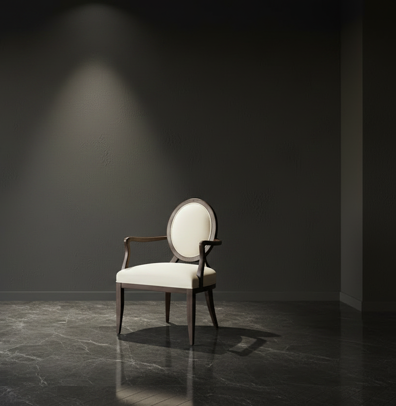 Oval X-Back Armchair