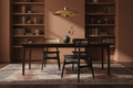 Cane & Leather Dining Chair
