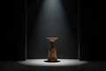 Sculptural Solid Wood Side Table