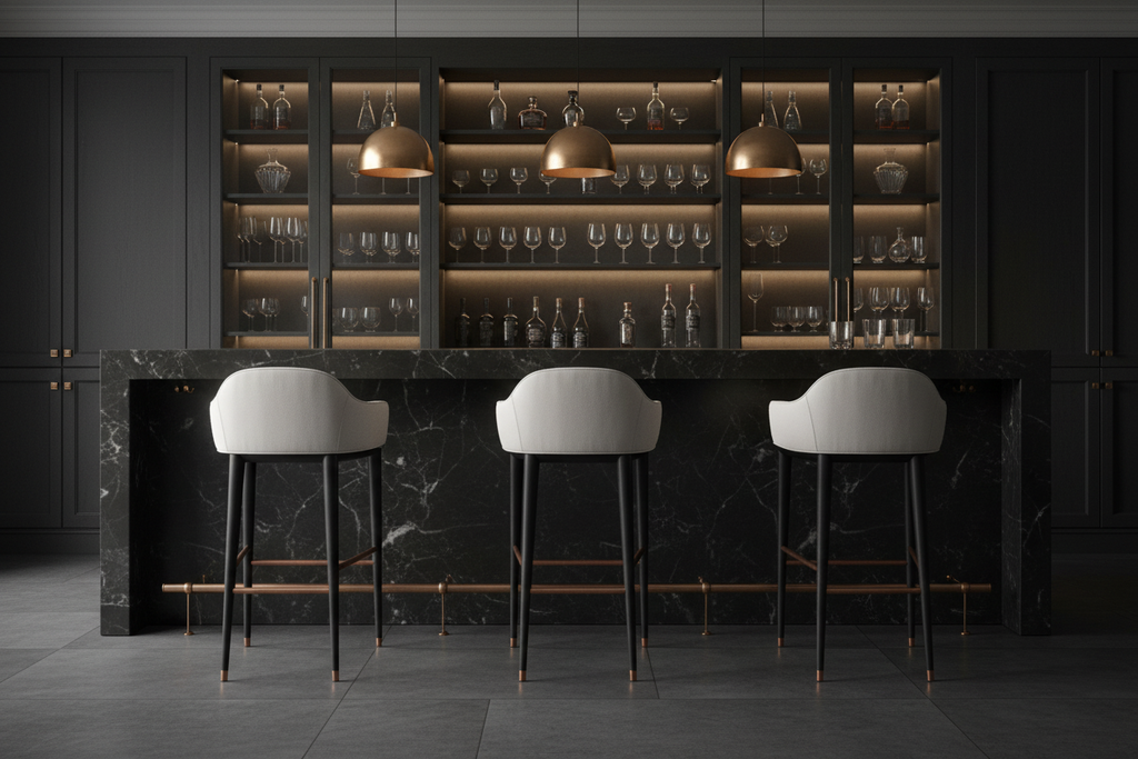 Copper & Ivory Bar Stool