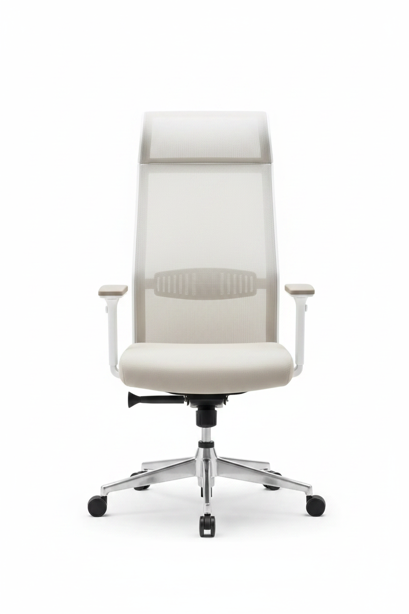 White Ergonomic High-Back Office Chair