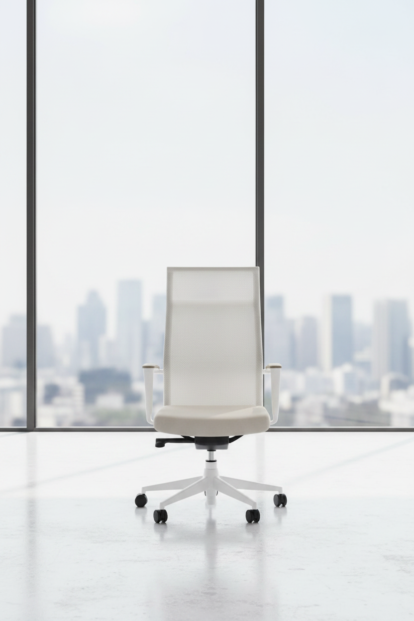 White Ergonomic High-Back Office Chair