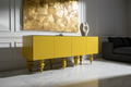 Chrome Yellow Spindle Leg Sideboard